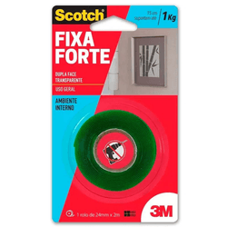 Fita dupla face gel fixa forte 3m 24mm x 2,0m interno