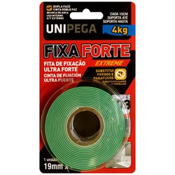 Fita dupla face gel fixa forte unipega extreme 19mm x 2,0m