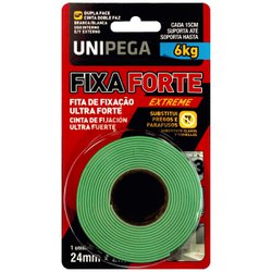 Fita dupla face gel fixa forte unipega extreme 24mm x 2,0m