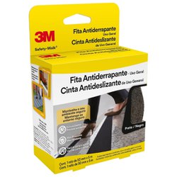 Fita adesiva antiderrapante 3m 50mm x 5m preta