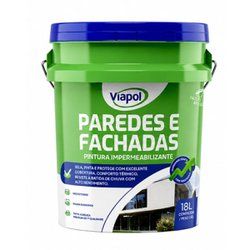 Impermeabilizante paredes e fachadas viapol balde 18l