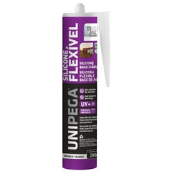 Silicone flexivel unipega branco 280ml/400g - base dagua