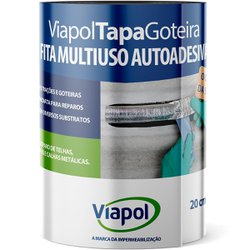 Veda fita tapa goteira viapol 20cm x 10m aluminio