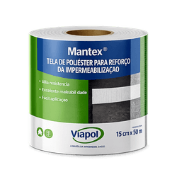 Tela mantex de poliester viapol 15cm x 50m
