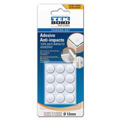 Adesivo anti-impacto tekbond redondo 12mm com 12