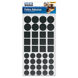 Feltro adesivo tekbond preto kit com 40