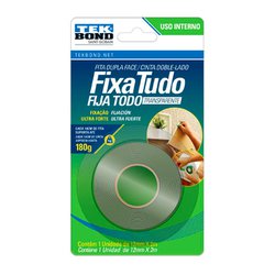 Fita dupla face gel tekbond 12mm x 2m uso interno