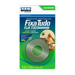 Fita dupla face gel tekbond 19mm x 2m uso interno