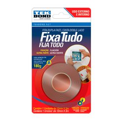 Fita dupla face gel tekbond 12mm x 2m uso interno/externo