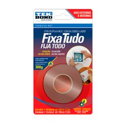 Fita dupla face gel tekbond 19mm x 2m uso interno/externo