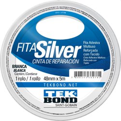 Fita adesiva silver tape multiuso tekbond 48mm x 5m branca