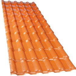 Telha de pvc colonial afort plan terracota 6 ondas - 2,42 x 0,88m