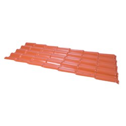 Telha de pvc colonial afort terracota 5 ondas - 2,30 x 0,86m