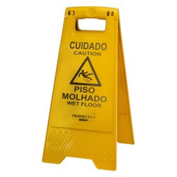 Placa de sinalizacao condor piso molhado