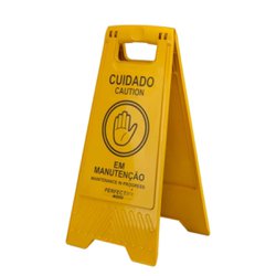 Placa de sinalizacao condor piso em manutenção