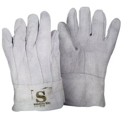 Luva de raspa reforcada silverio 7cm