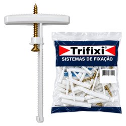 Bucha plastica para gesso/drywall trifixi tk-60 c/30 - c/parafusos 5,5x65mm