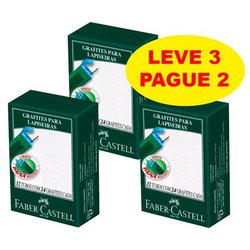Grafite escolar faber castell leve 3 pague 2 0,5 2b - com 12