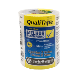 Fita adesiva para embalagem adelbras qualitape 24mm x 50m transparente