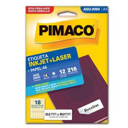 Etiqueta pimaco a5 22 x 55mm 12fls - q2050