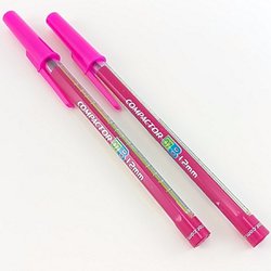 Caneta esferografica compactor 07b 1.2mm media rosa com 50