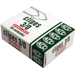Clips niquelados acc 3/0 - com 50