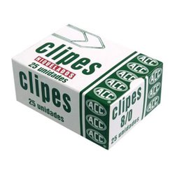 Clips niquelados acc 8/0 - com 25