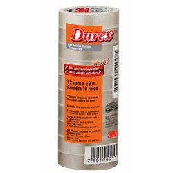 Fita adesiva durex 3m 12mm x 10m transparente