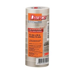 Fita adesiva durex 3m 12mm x 30m transparente