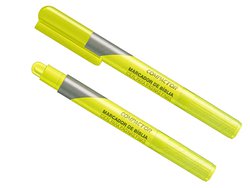 Marca texto compactor em gel amarelo com 12