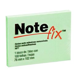 Bloco adesivo note fix 3m 76 x 102mm nf7 - verde