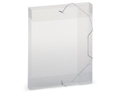 Pasta pvc com elastico plascony 4,0cm cristal - a40