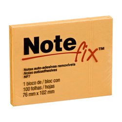Bloco adesivo note fix 3m 76 x 102mm nf7 - laranja
