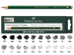 Lapis preto faber castell 9000 hb sextavado c/12