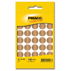 Etiqueta pimaco redonda tp-16 ouro