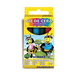 Giz de cera acrilex 6 cores