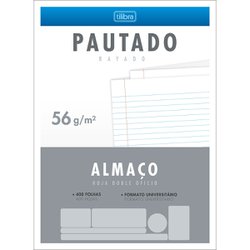 Papel almaco tilibra a4 pautado com margem com 400 folhas