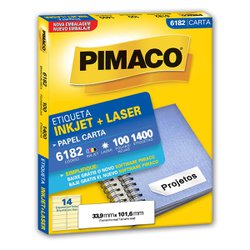 Etiqueta pimaco carta 6182 - 100fls