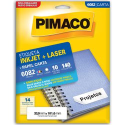 Etiqueta pimaco carta 6082 - 10fls