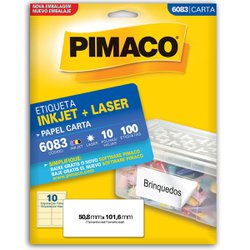 Etiqueta pimaco carta 6083 - 10fls