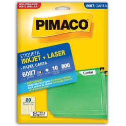 Etiqueta pimaco carta 6087 - 10fls