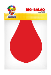 Big balao liso art-latex vermelha