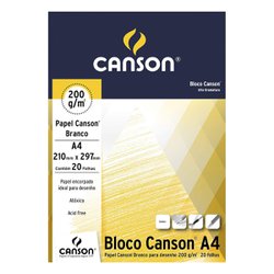 Bloco canson tecnico desenho 200g a4 - 20 folhas