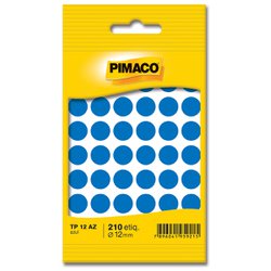 Etiqueta pimaco redonda tp-12 azul