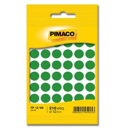 Etiqueta pimaco redonda tp-12 verde