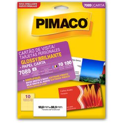 Personal card pimaco br glossy 180g 10fls