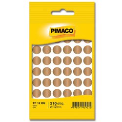 Etiqueta pimaco redonda tp-12 ouro
