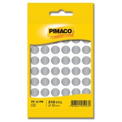 Etiqueta pimaco redonda tp-12 prata