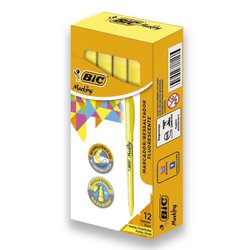 Marca texto bic brite liner amarelo com 12