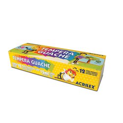 Tinta guache acrilex 15ml - com 12 cores